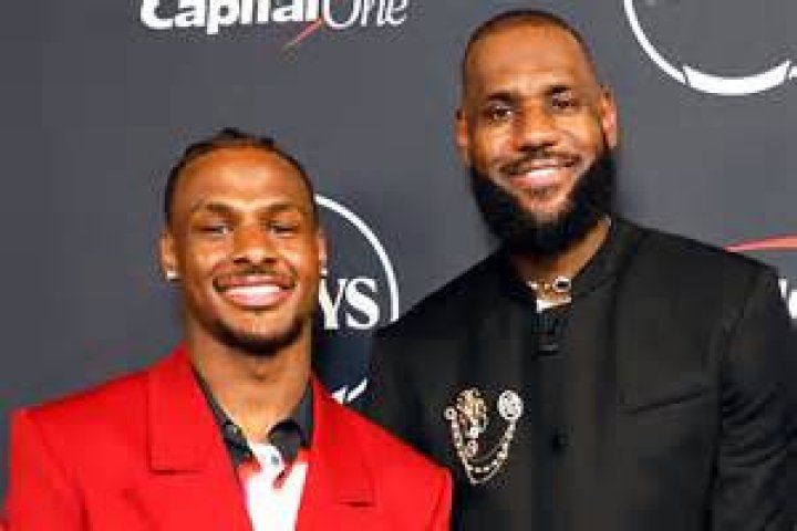 D'Angelo Russell in his $382,500 McLaren and Bronny James in his $170,350 Mercedes outside Crypto.co ·